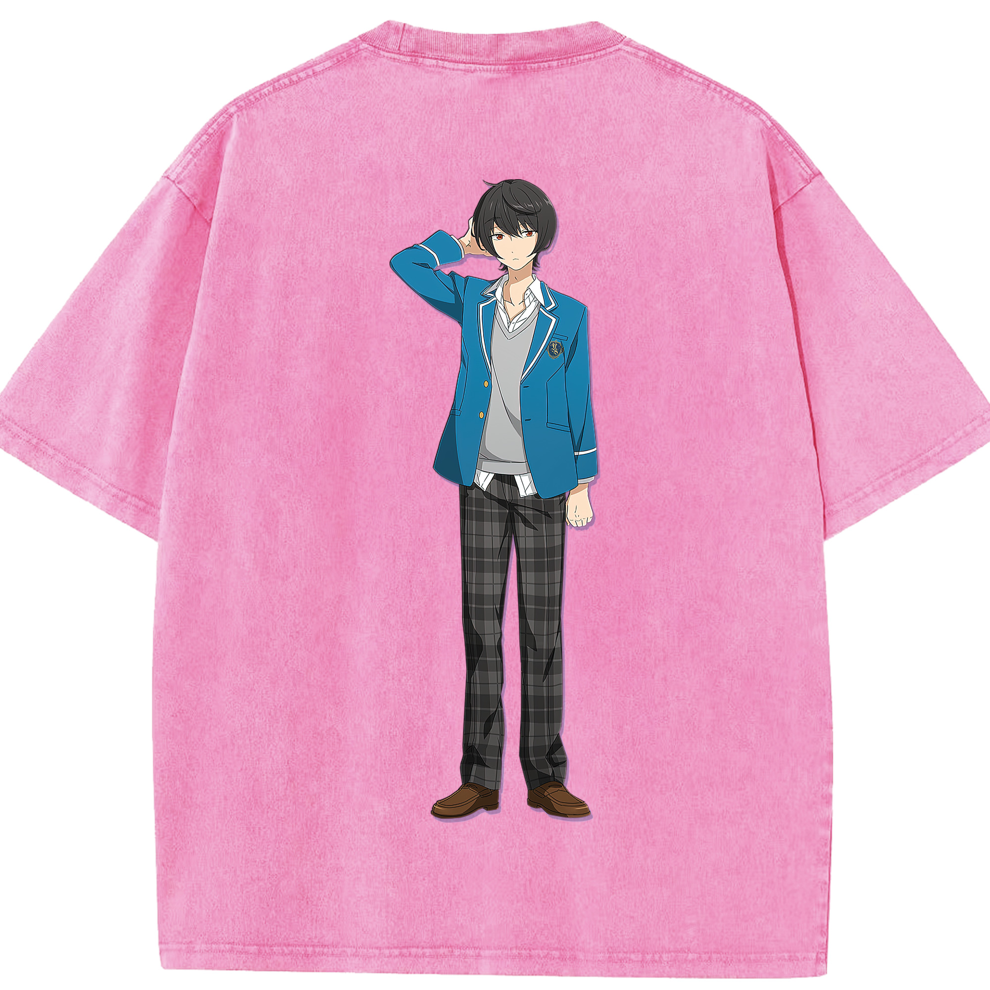 （画像用） あんさんぶるスターズ! Ensemble Stars 綿100% ヴィンテージ風 半袖Tシャツ（背面プリント）